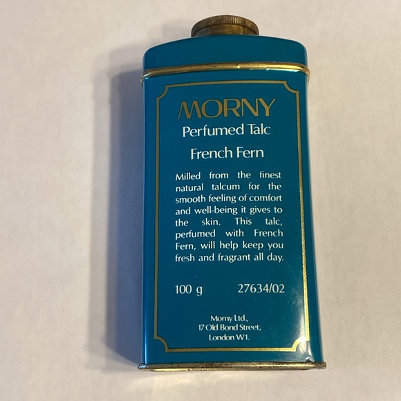 Vintage Morny French Fern PERFUMED TALC Tin - Picture 6 of 16
